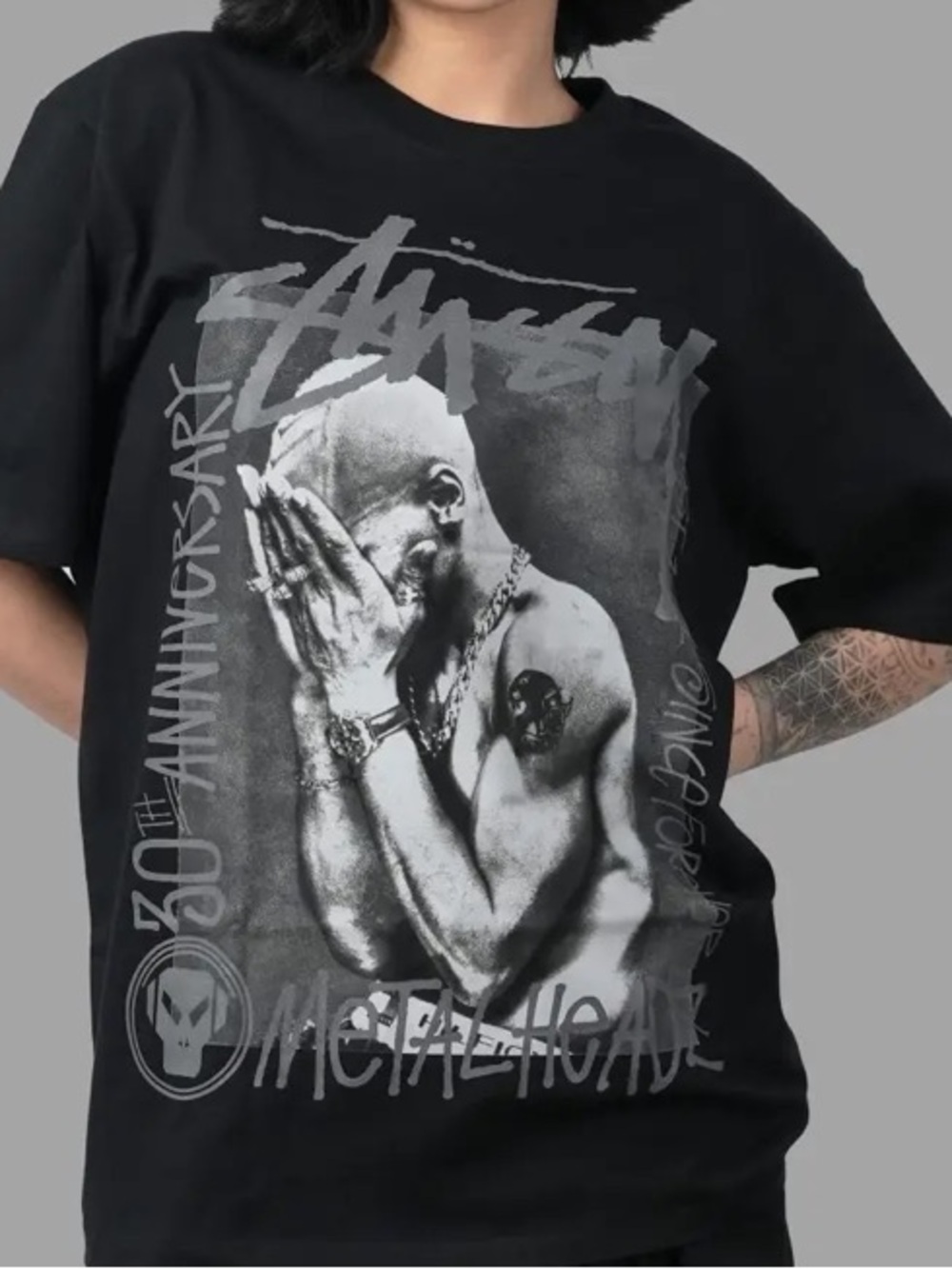 ๐ Stรผssy Record Label T Shirt Grail Collab The Stussy x Goldie Metalheadz 30 Tee